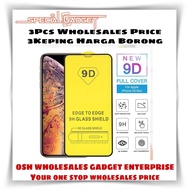 Kaca (3Pcs 9D Full Screen Tempered ) Realme Narzo 20/20 Pro/30A/7/7i/7 8 Pro/C17/30 9D Edge Tempered