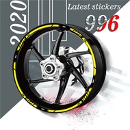 DUCATI996 Wheel Rim Sticker Reflective Waterproof Sticker DUCATI996 Wheel Hub Decoration Protection Sticker Logo Decorat