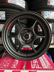 Pro 1 ขอบ 15“ กว้าง 7” ET 35 สีกัน 4รู/100 (แถมฟรีจุ๊บยาง) 1ชุด=4วง