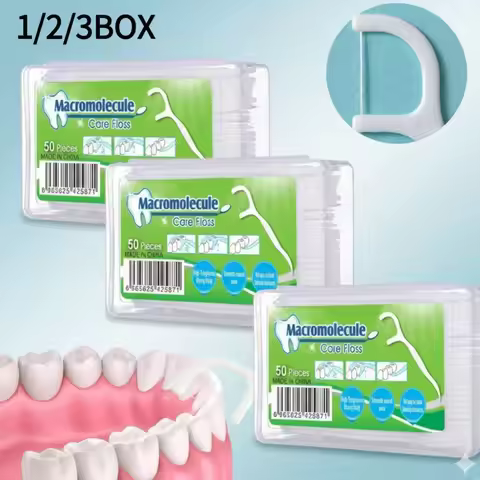50/100/150Pcs Arch-shaped Disposable Dental Floss Portable Boxed Toothpick Deep Cleaning Dental Flos
