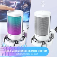 FIFINE Amplifame A6V USB RGB Micro tụ điện Micro điện dung cho PC Computer PS4 PS5 với nút im lặng M