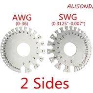 ALISONDZ Wire Gauge AWG SWG 0-36 Weld Inspection Gage Soldering Inspection Tool Diameter Measurer To