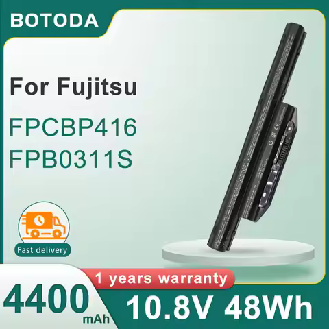 BOTODA FPCBP416 FPB0311S Laptop Battery 10.8V 48Wh-4400mAh For Fujitsu LifeBook A555 A557 E736 E743 