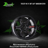 ล้อแม็กซ์รถยนต์ (ล้อพร้อมยาง4วง) TE37 SUV 18”x9” 6H139 ET0 สีดำเงาหยอดแดง พร้อมยาง 265/60/18 D CENTI