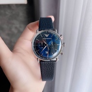 Emporio Armani AR11105 (43mm) Blue Dial Chronograph Watch ประกัน cmg