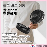 UOOFON Wireless Tabletop Fan Portable Foldable Camping BLDC Noiseless