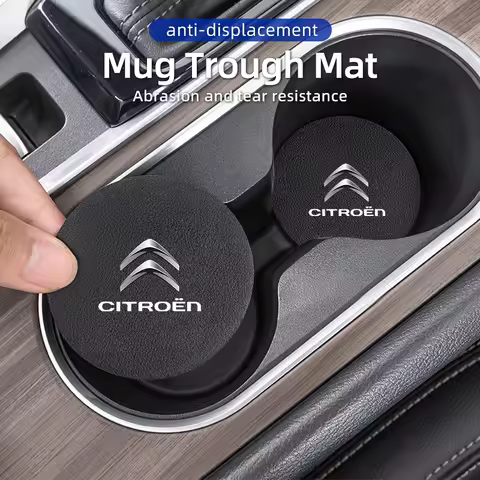 Car Coaster Water Cup Anti-Slip Pads For Citroen C4 C3 C5 C1 C2 Berlingo Celysee Cactus Picasso Airc