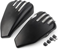Yurefax Motorcycle Left Right Battery Side Covers, Side Battery Fairing Covers Matte Black, Harley,