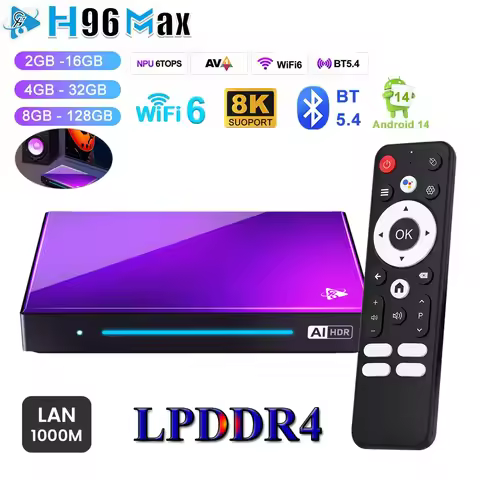 H96 MAX M9 AI Android 14.0 TV BOX Rockchip RK3576 8-Core 2.4G 5G Wifi6 BT5.4 1000M LAN 8K 4K 4GB 64G