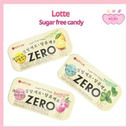 [Lotte] Zero Lemon Mint & Peppermint Candy (28g) Peach Mint (28g) 98%/ Sugar Free Candy/Korean Candy
