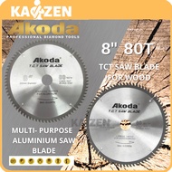 AKODA 8'' 80T ALUMINIUM / WOOD CUTTING TCT SAW BLADE DISC