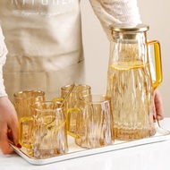 Cloks Heat-Resistant Glass Water Jug 1.8l With 4 Cups Cl18 ORANGE