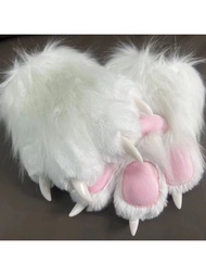 NEW Kig Fursuit Kigurumi Furry Animal Claws Nails Gloves Cosplay Costume Pink Wearable Furry Animal 