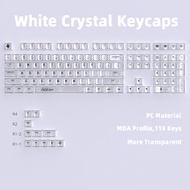 Black/White Crystal Keycaps PC Transparent MDA Profile Keycap Custom Keycaps