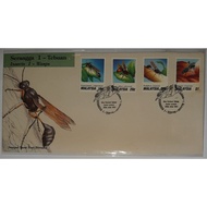 Insects I-Wasps (Serangga I-Tebuan) , First Day Cover affixed with 4 stamps; Issue Date 29 July 1991