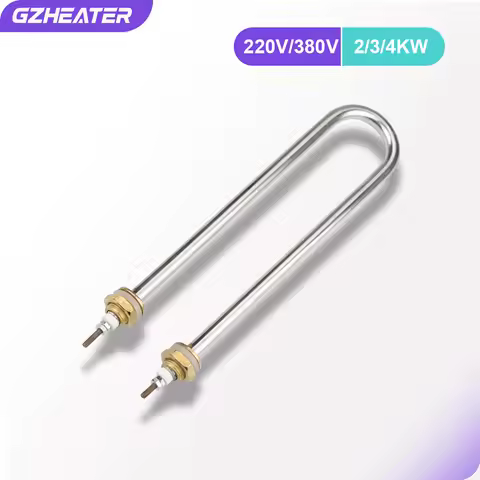220V/380V U Type M16 Copper Thread Electric Heat Tube 2/3/4KW Single U-shape Water Heater Tubular El