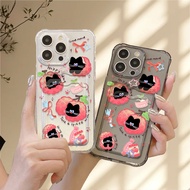 Silicone Material Case Cat Making Black Lychee Casing For Vivo Y28s Y28 Y37 Y18t Y100 Y300 Y02s Y02 