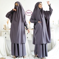 kaleaa french khimar terbaru setelan rok muslim cadar original