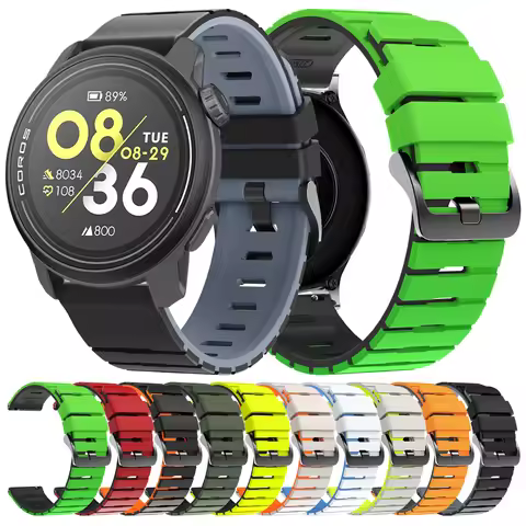22mm Sport Silicone Bracelet For COROS Pace 3/PACE Pro/APEX 2 Pro/Apex 46mm Watch Bands For SUUNTO R