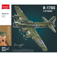 Sluban Building Blocks Bricks Model-1/44 B17-GS Bomber Flying Fortress 1270Pcs M38-B1367