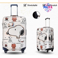 Snoopy luggage cover Cute cartoon cat pattern, flexible, scratch-resistant Luggage Cover 18 20 22 24