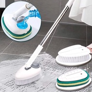 Dirtreker Shower Cleaner Brush, 2-in-1 Tub and Tile Scrubber with Long Handle, Floor Scrubber with S