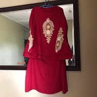 baju kurung moden kembang(preloved)
