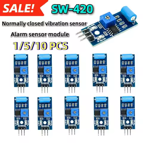 1-10Pcs SW-420 Normally Closed Type Vibration Sensor Module Alarm Sensor Module Vibration Switch SW-