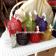 Large rattan chicken egg holder 30 eggs