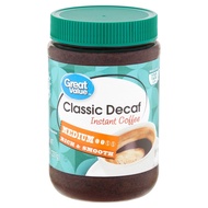 Great Value Classic Instant Decaf Medium Rich and Smooth, 8 oz (120 cups), Expiry 2023
