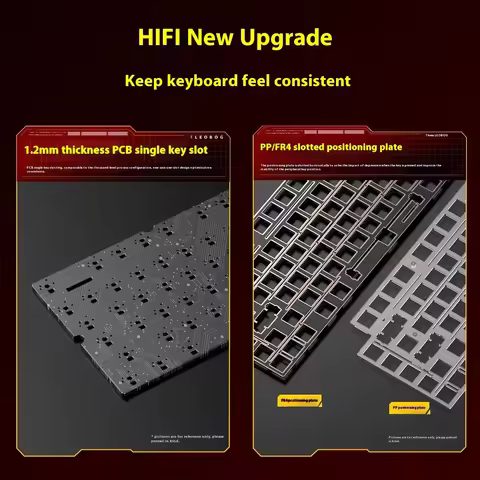 LEOBOG Hi75C Mechanical Keyboard 3Mode/Wired kit Hot Swap With Knob RGB Aluminium Alloy Gasket Hi75C