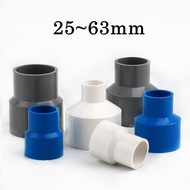 1PC 25-63MM PVC Straight Reducing Connector Water Supply Tube Joint Garden Irrigation Pipe Fittings 