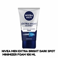 NIVEA MEN Extra Whitening Dark Spot Minimizer Facial Foam 100 ml