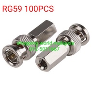 100pcs (in stock) BNC Male RG59 twist on plug connector