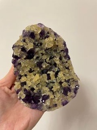 帝皇紫晶平板共生方解石💜🪨 水晶 紫水晶 方解石