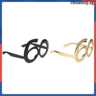 📦 2pcs 60th Birthday Party Glasses ABS Number Glasses Frame Kabighani-han Eyewear Photo Prop para sa