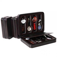 PU leather 8slot watch box travel portable zipper bag #Men home watch storage box手錶收納盒#手錶收納包#械手錶收納盒#