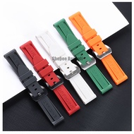 Silicone Rubber Watch Strap for Panerai 22mm 24mm Soft Sport Watch Band Metal Buckle Men Women Brace