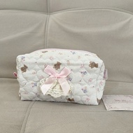 Mocorie - Floralish Puffy Coquette Pencil Case & Makeup Pouch Puffy Ribbon Bow Pouch & Pencil Case P