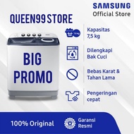 MESIN CUCI 2 TABUNG SAMSUNG 7,5KG WT75H3210MB