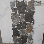 Keramik Roman 30x60 Motif Batu Alam Tekstur Dof Timbul .