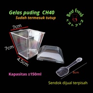 Cup puding jelly CH40 (10Pcs) gelas agar dessert
