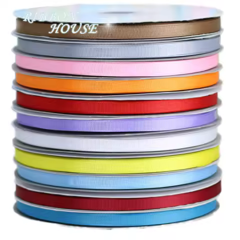 (100 Yards/Roll) 1/4 Inch (6mm) Grosgrain Ribbon Wholesale Gift Wrap Decoration Christmas Ribbons