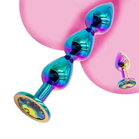 1pcs Metal Anal Plug Gem Base Butt Plug Anal Massage Dilatancy Toys Adult Masturbation Sexual Wellne