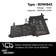 (ส่งฟรี ประกัน 1 ปี) แบตเตอรี่ โน๊ตบุ๊ค Compatible B31N1842 with ASUS VIVOBOOK S15 S531 S531FA S531F