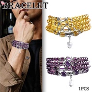 Multi-layer Healing Crystal Stones Stretch Bracelets 108 Mala Prayer Beads Bracelet Necklace for Men Women