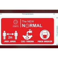 30x15 distance guard sticker