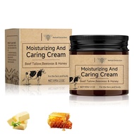 100% Rindertalg Bio für Hautpflege - Beef Tallow Cream, Feuchtigkeitscreme Gesicht mit Honig, Rinder