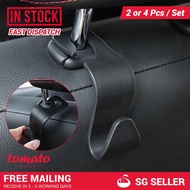 [SG Seller] 2/4 Pcs Universal Car Seat Hanger Hook Holder