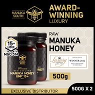 Manuka South Manuka Honey UMF15+ MGO514 (500g) Authentic 100% New Zealand Manuka Honey. Best Sugar Substitute &amp; Natural Sweetener